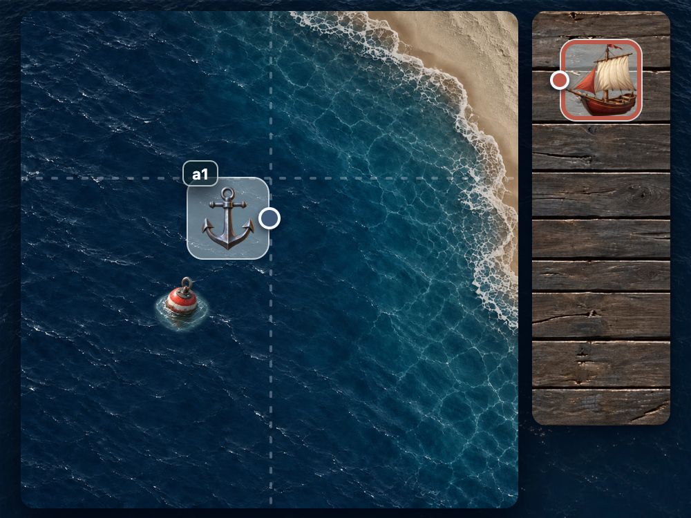 The target before anchor coordinates are assigned