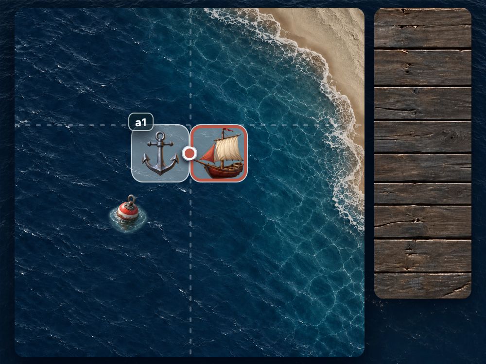 The target's left and top edges attached to the anchor's right and top edges